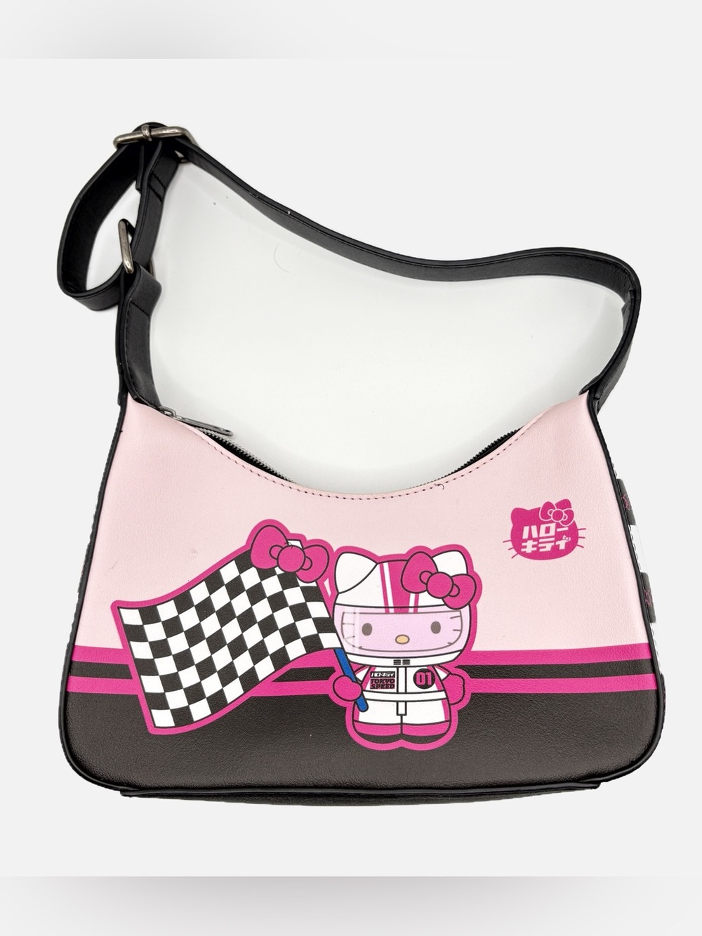 Sanrio x Loungefly Hello Kitty Racing Hobo Shoulder Bag Purse